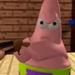 Patrick with a gun GIF Template