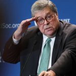 Bill Barr saluting release Epstein files Trump