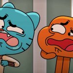 Disgusted Gumball and Darwin template