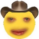 Crying cowboy emoji