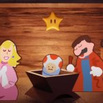 Toad Mario baby Jesus Manger