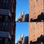 twin towers before and after disaster panels