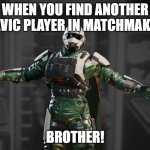 Helldivers 2 Hug | WHEN YOU FIND ANOTHER SLAVIC PLAYER IN MATCHMAKING; BROTHER! | image tagged in helldivers 2 hug,slavic warrior | made w/ Imgflip meme maker