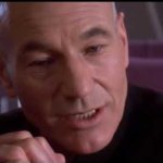 Picard likes hot black coffee