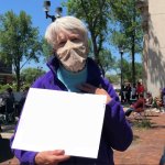 Senior Citizen protestor