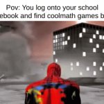 NOOOOOOOOOOOOOOOOOOOOOOOOO | Pov: You log onto your school chromebook and find coolmath games blocked | image tagged in gifs,sad,school | made w/ Imgflip video-to-gif maker