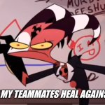 Soloque be like | ME WHEN MY TEAMMATES HEAL AGAINST LEGION | image tagged in blitz in disbelief,memes,helluva boss,dead by daylight,the legion,dbd | made w/ Imgflip meme maker
