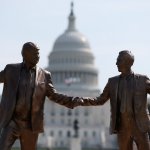 Trump and Epstein statue