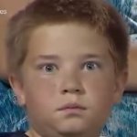 Boy wide eyes reaction
