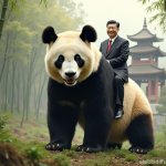 Xi Riding Panda