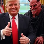 donald trump satan lucifer thumbs up