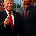 donald trump satan lucifer thumbs up