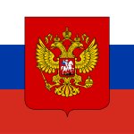 Russia flag and coat of arms template
