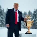 trump golden snowflake trophy