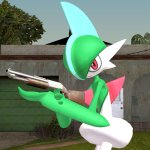 Gallade With A Shotgun meme