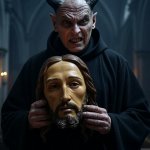 Satan Jesus Mask Evil White Christian Nationalism Trump