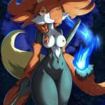 Sexy Naked Delphox Chick