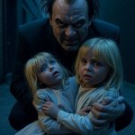 Evil Satanic MAGA holding little blonde girls Republican Trump