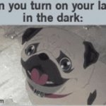 When you turn on your laptop in the dark | image tagged in gifs,memes,funny,funny memes | made w/ Imgflip video-to-gif maker