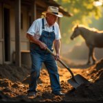 trump shoveling horse manure