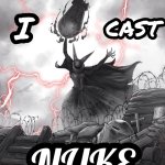 I cast Nuke Artillery Witch meme