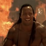 The Mummy Returns: Scorpion King about to get torched