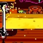 Spamton eats a yellow bar