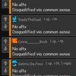 No alts Disqualified via common sense meme