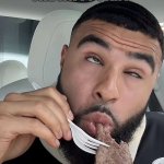 Eating | WHEN YOU HIT THE FATTY PART | image tagged in eating,food,relatable,memes,wtf,life | made w/ Imgflip meme maker