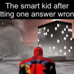 WHAT??? I'M NOT PERFECT? | The smart kid after getting one answer wrong: | image tagged in gifs,school,smart kid,smart,perfectionist | made w/ Imgflip video-to-gif maker