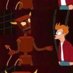 Fry Talking to the Devil Robot