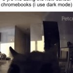 AAAAAAAAAAAAAAAAAH IT BURNS | 8 y/o me using the new school chromebooks (i use dark mode) | image tagged in gifs,school | made w/ Imgflip video-to-gif maker