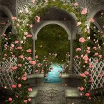 GreenDecor Photography Backdrop Vintage Style 5x7ft Flower Garde