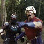 Peace maker pointing horrified