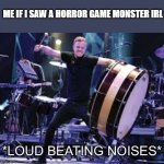 especially poppy playtime characters, im beating the hell out of bro | ME IF I SAW A HORROR GAME MONSTER IRL | image tagged in dan reynolds beating,horror | made w/ Imgflip meme maker