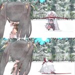 Alpha breaking her back (Punishing: Gray Raven) meme