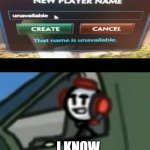 image title | I KNOW | image tagged in charles stare / henry stickman | made w/ Imgflip meme maker