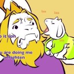 Asriel does Asgore a frighten template