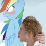 Liam Keel X Rainbow Dash Wing Kiss meme