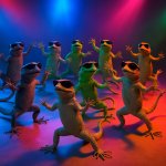 Lizards dancing
