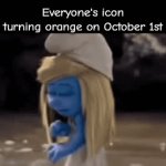 Some | Everyone's icon turning orange on October 1st | image tagged in gifs,haloween | made w/ Imgflip video-to-gif maker