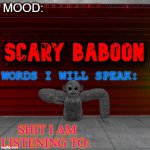 Scarty baboon tempate meme
