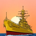 Gold Battleship President Donald J. Trump