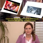 *-* | image tagged in memes,they're the same picture,funny,drake hotline bling | made w/ Imgflip meme maker