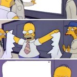 homer ripping paper