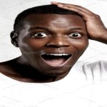 Black man surprised