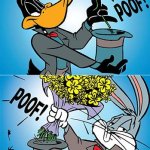 Daffy Duck / Bugs Bunny / Flowers