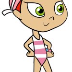 Betty Barrett in her Swimsuit