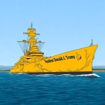 Gold Battleship President Donald J. Trump