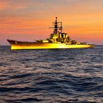 Gold Battleship President Donald J. Trump